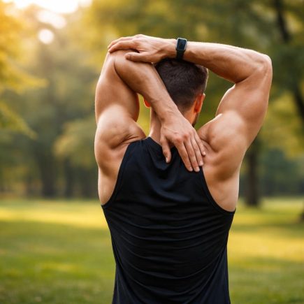 athlete-etirement-triceps-parc-arbres