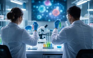 scientifiques-laboratoire-tubes-echantillons-microbiens