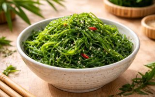 salade-wakame-table-bois-plantes