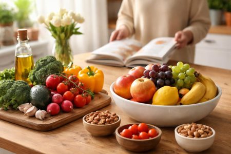 table-cuisine-bol-fruits-legumes
