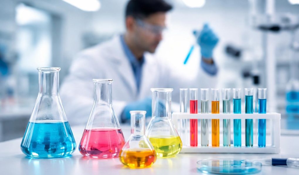 laboratoire-flacons-tubes-liquides-scientifique