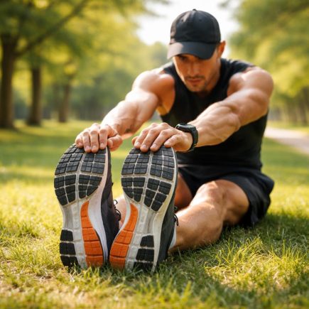 athlete-etirement-parc-ensoleille