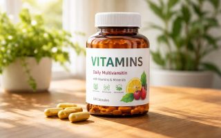 vitamines-gelules-table-plantes-floues