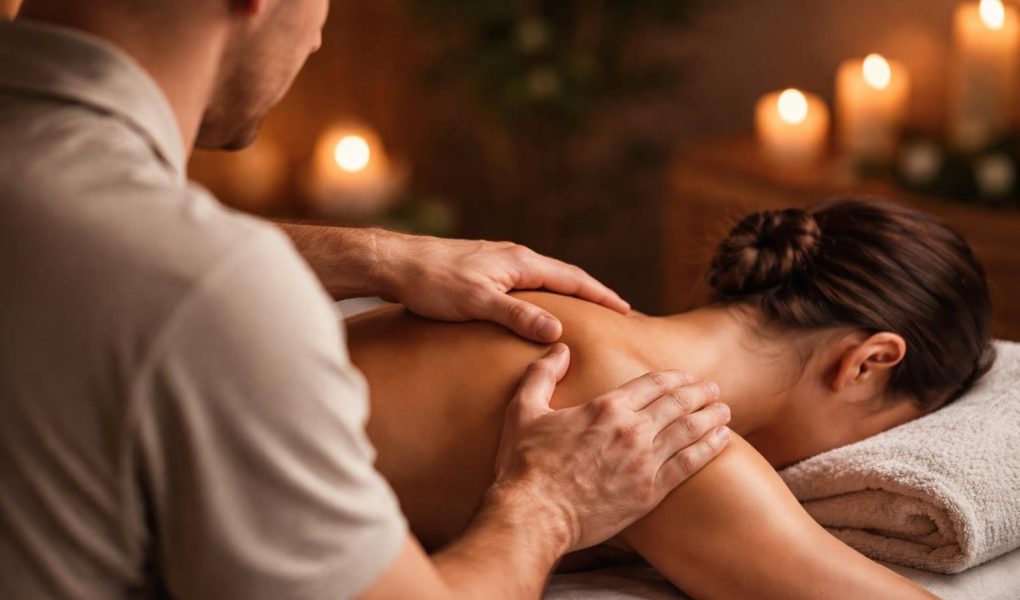 therapeute-massage-epaule-ambiance-apaisante