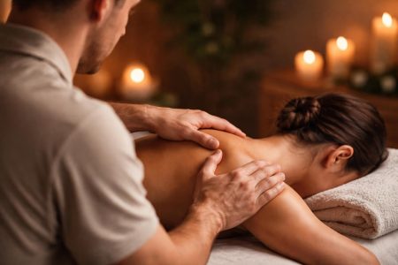 therapeute-massage-epaule-ambiance-apaisante
