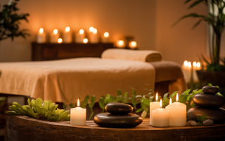 salle-massage-bougies-plantes-tamisee