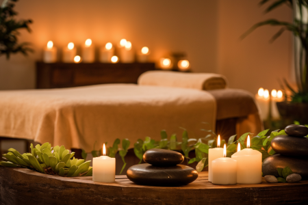 salle-massage-bougies-plantes-tamisee