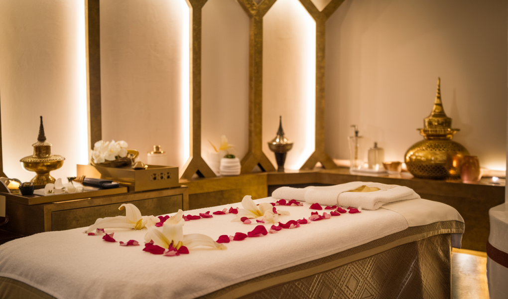 spa-élégant-table-massage-fleurs