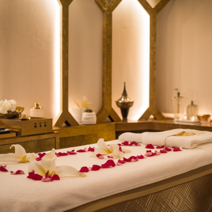 spa-élégant-table-massage-fleurs