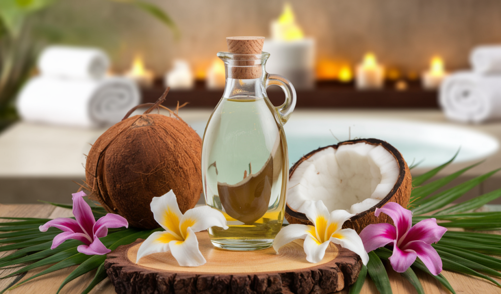 flacon-huile-coco-fleurs-tropicales