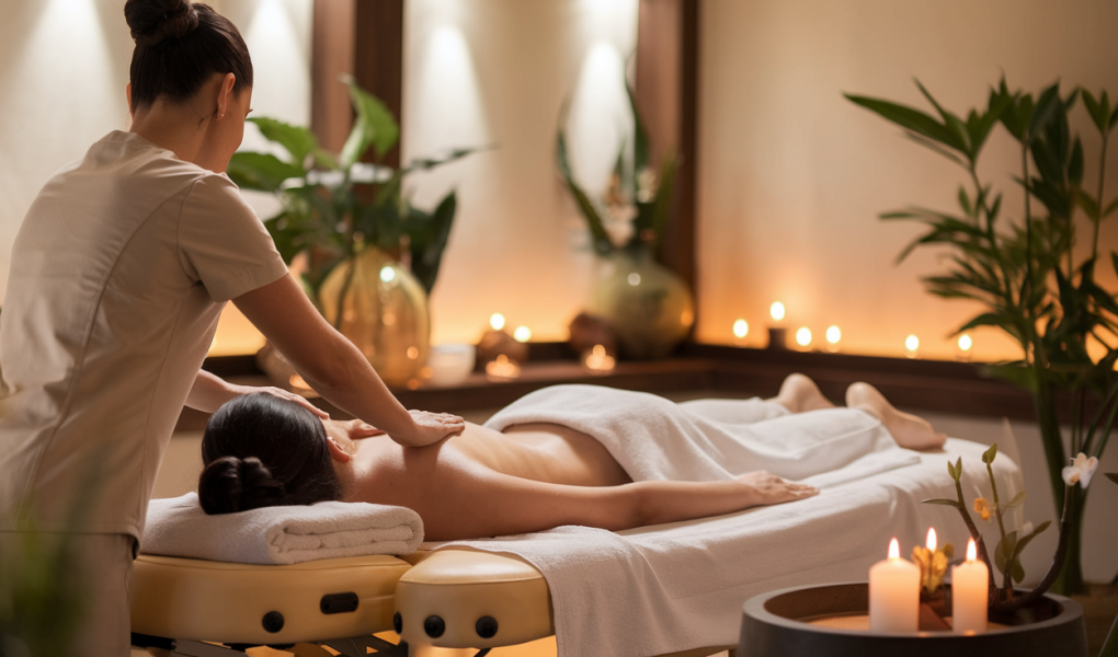 salon-massage-praticien-plantes-bougies