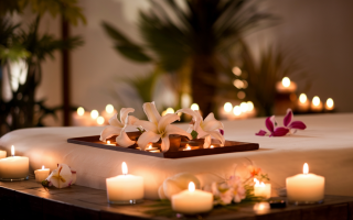 spa-luxe-bougies-fleurs-plantes