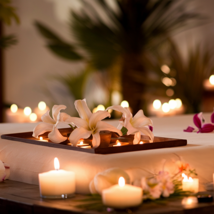 spa-luxe-bougies-fleurs-plantes