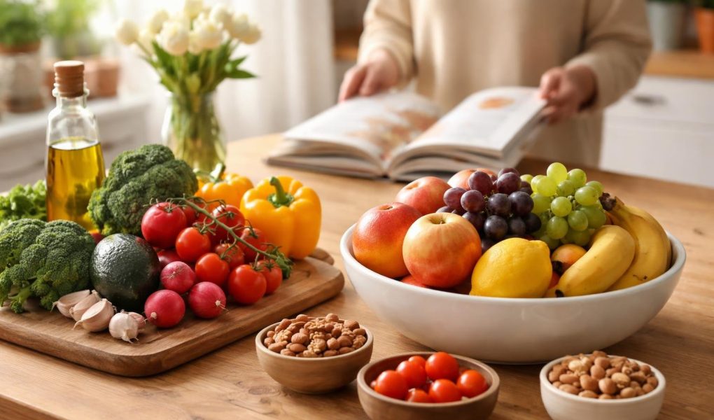 table-cuisine-bol-fruits-legumes